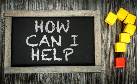 How Can I Help? written on chalkboard